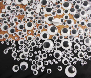 330pcs movable self-adhesive eyes 4/5/6/7/10/12/10*8mm googly wiggly ( 7 sizes ) K0802